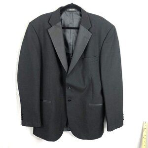 Vintage Raffinati Blazer Mens 44L Black Satin Collar  Jacket Occasion Cocktail